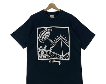 Camiseta vintage KEITH HARING Pop shop com estampa pop art