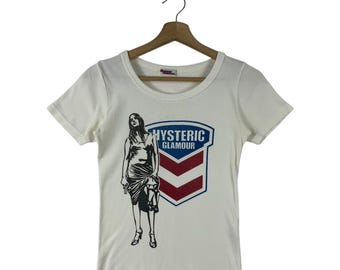 HYSTERIC GLAMOUR Big Women Printed Rock Me Baby Spellout Back Tee