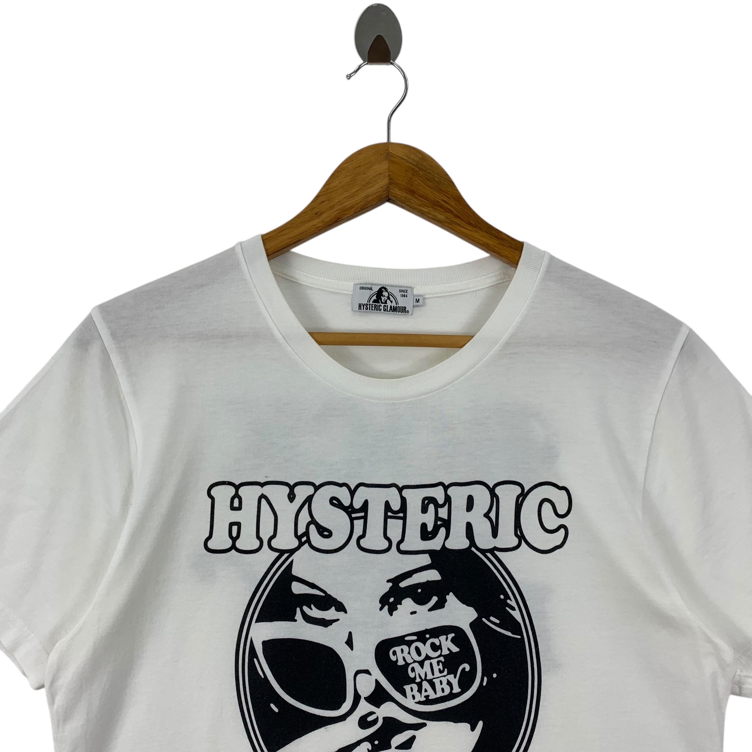 HYSTERIC GLAMOUR Big Women Printed Rock Me Baby Spellout Back Tee