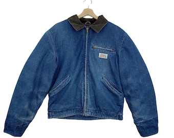 Vintage CARTERS Denim Jacket 90s Usa Work Wear - Etsy
