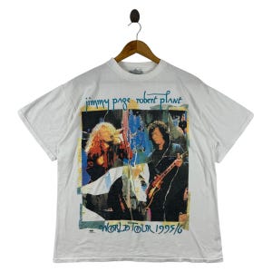 Vintage 90s JIMMY PAGE Robert Plant &quot;ZoSo World Tour&quot; Tee