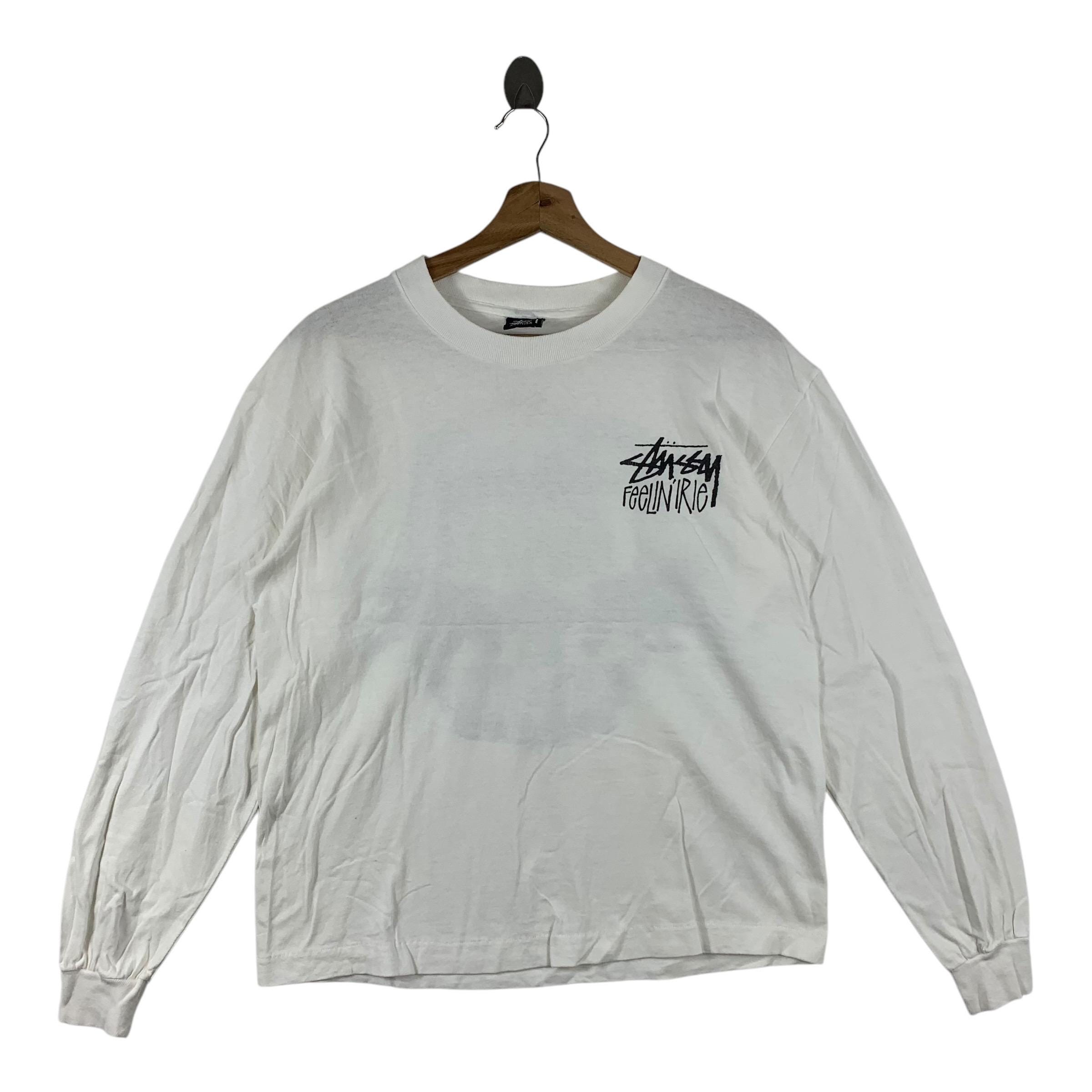 Vintage 90s STUSSY Feelin Irie Big Back Hit Printed Long Sleeve