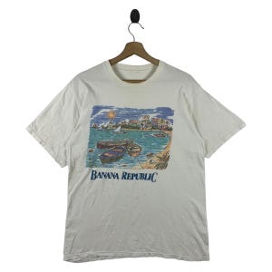 Vintage BANANA REPUBLIC big printed tee