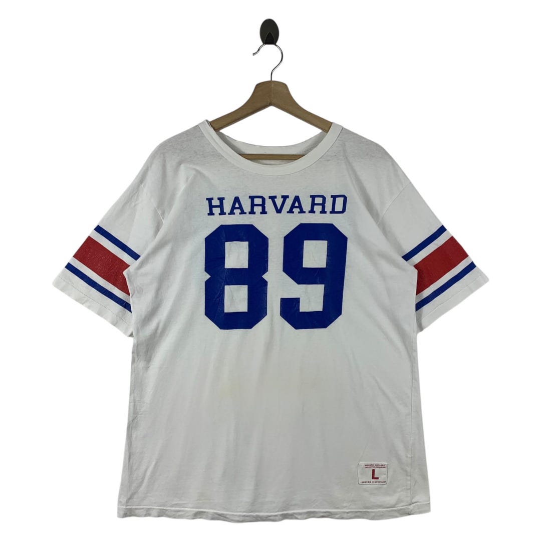 Champion HARVARD フットボール T ビッグサイズ Vintage 90s HARVARD University Big Logo Printed Tee - Etsy