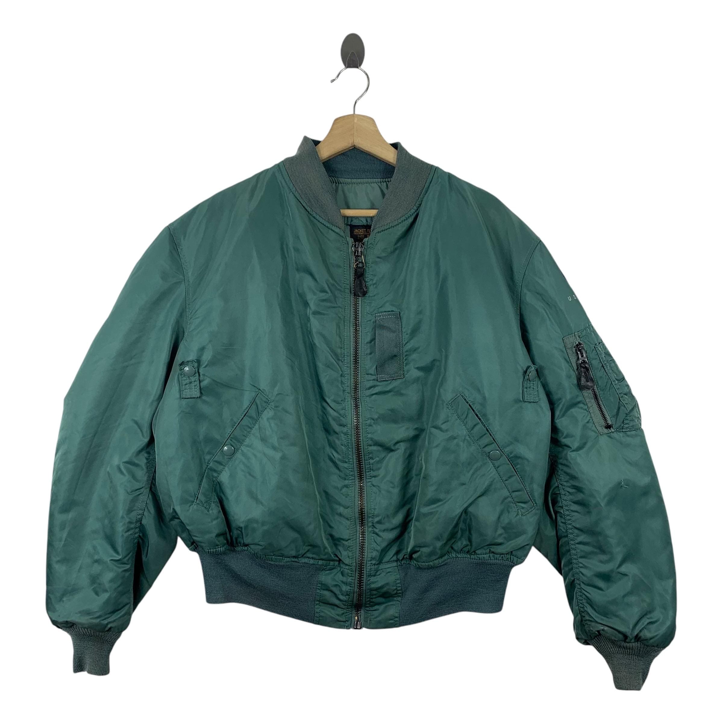 ALPHA MA-1 TIGHT JKT ビンテージグリーン Vintage ALPHA INDUSTRIES MA-1 Green Bomber Jacket - Etsy