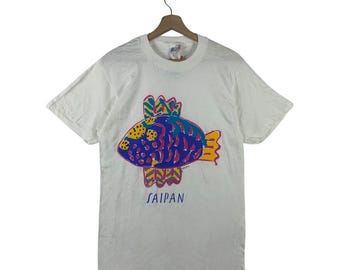 Vintage KEN DONE Australian down under saipan art tee