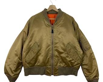 ジャケット・アウター [used] vintage ma-1 alpha industry Rare Vintage Alpha Industries CWU 45P Bomber Jacket 1990s - Etsy