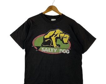 Vintage 90s SALTY DOG surf shop surf tee