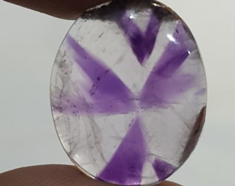 Super seven Trapiche Amethyst Oval Shape Cabochon Gemstone Unique piece For Making Jewelry 20.00 Ct 27X18X5 mm SA-1070