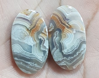 Crazy Lace Agate Oval Shape 39 X 24 X 6 mm Cabochon Loose Gemstone LS14704 45.60 Cts