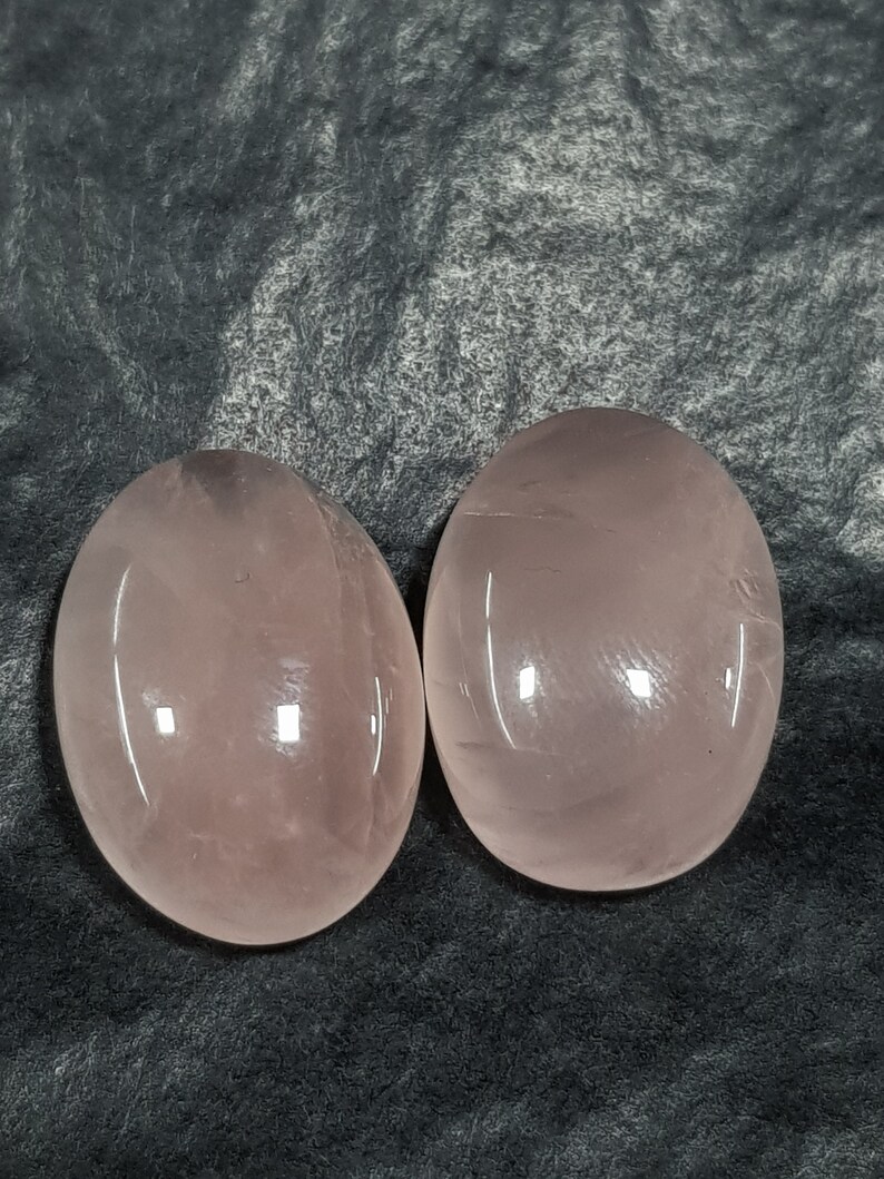 27.30Cts Selected Beautiful Rose Quartz Oval Shape 18x14 mm Match Pair Loose Gemstone Free Shipping