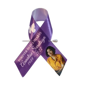 Personalized Memorial Ribbons, Custom Funeral Ribbons, Bereavement Ribbons, 1&quot;