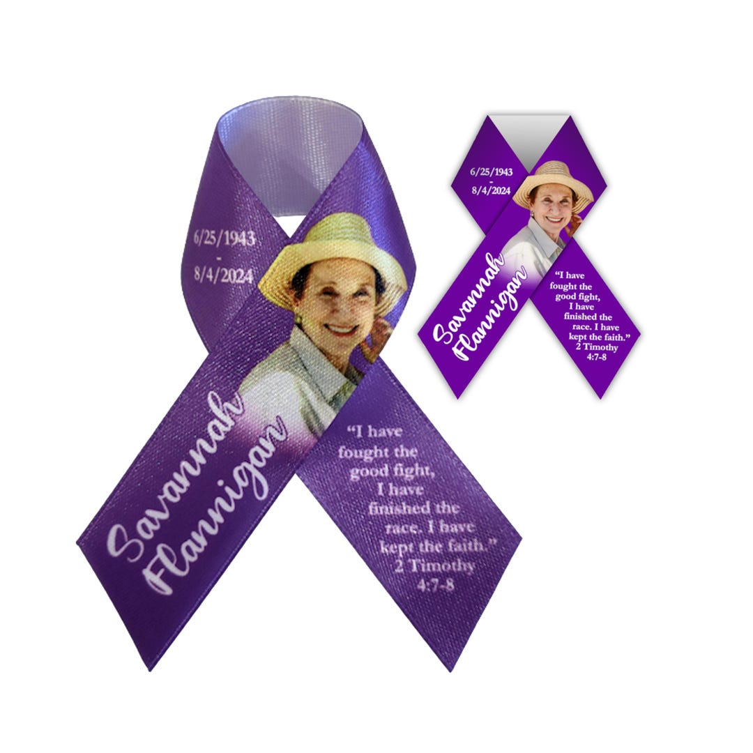 Memorial Ribbons, Funeral Ribbons, Bereavement Ribbons, 1