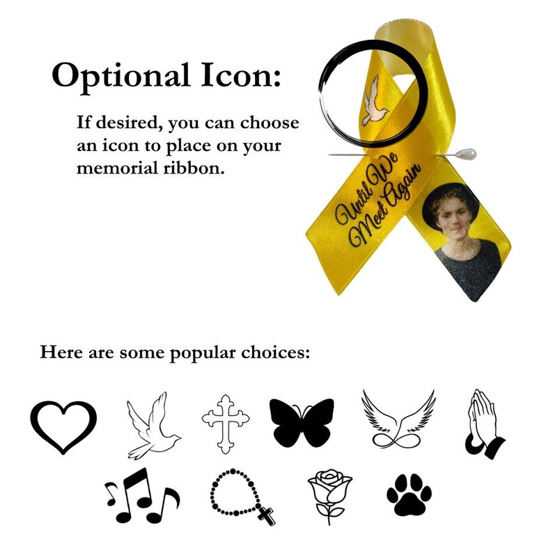 Memorial Ribbon Sticker Personalized Memorial Ribbon for Celebration of Life: Choose Your Own ...