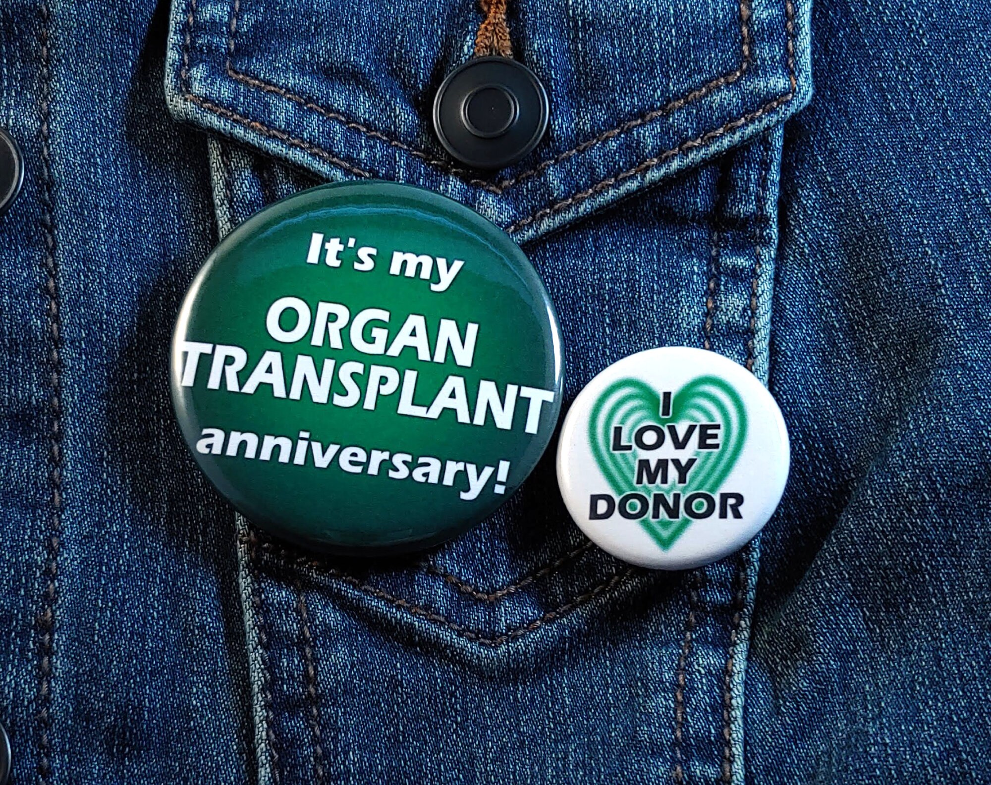 Kidney Transplant Anniversary Button Pin Heart Transplant Etsy