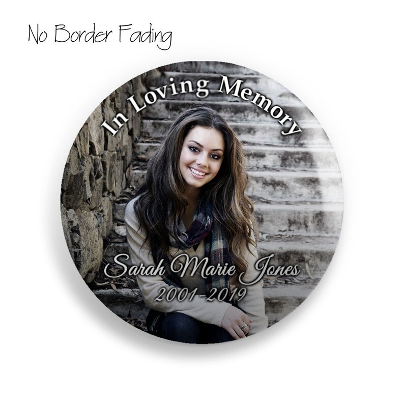 Custom Memorial Button Pins or Memorial Keepsake Etsy