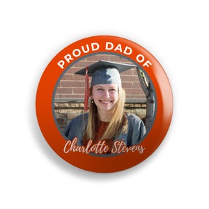 Custom Photo Graduation Button Pins or Magnets Keepsake - 2025 ...