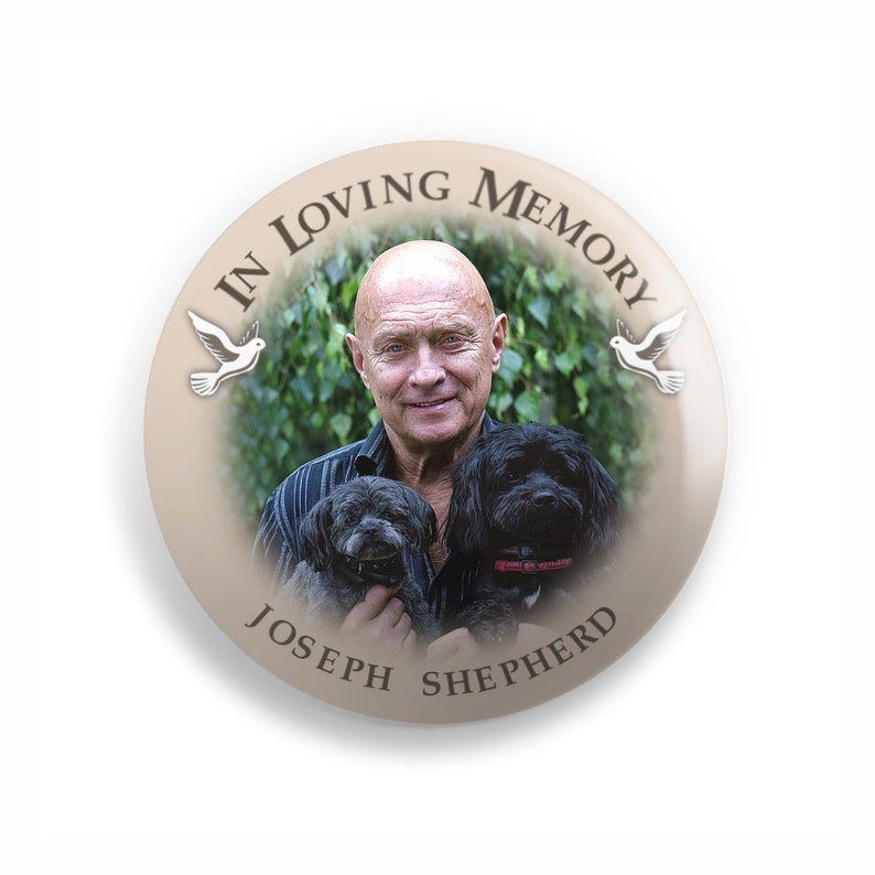 Custom Memorial Button Pins or Memorial Keepsake Etsy