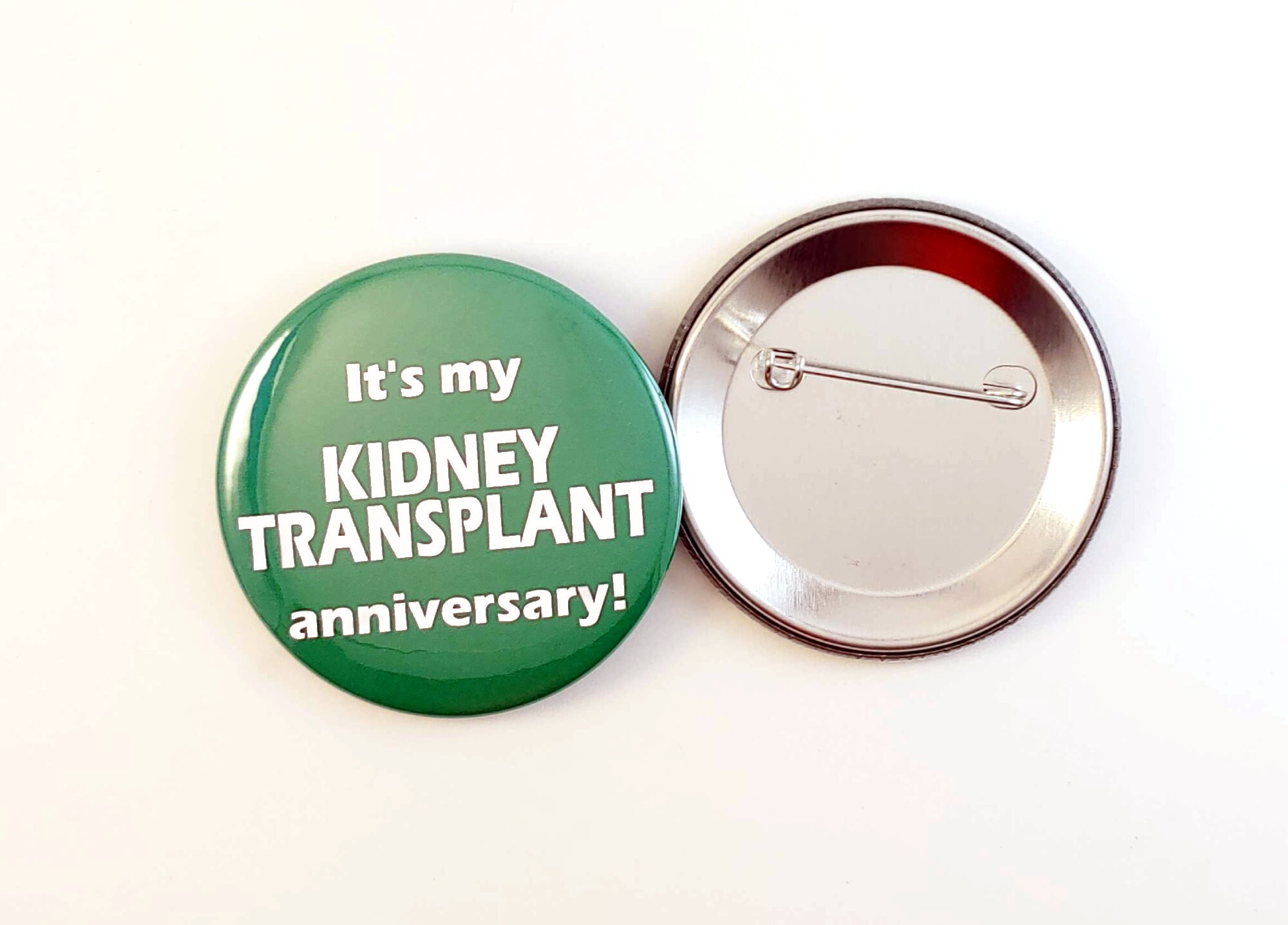 Kidney Transplant Anniversary Button Pin Heart Transplant Etsy