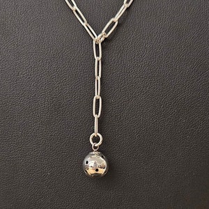 Pickleball Paperclip Necklace with Drop