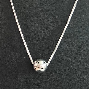 Sterling Silver Pickleball Necklace