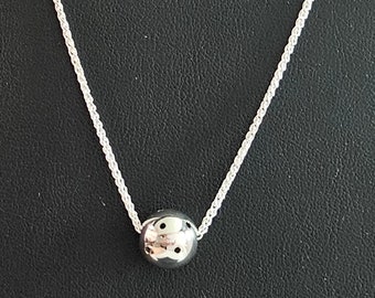 Sterling Silver Pickleball Necklace