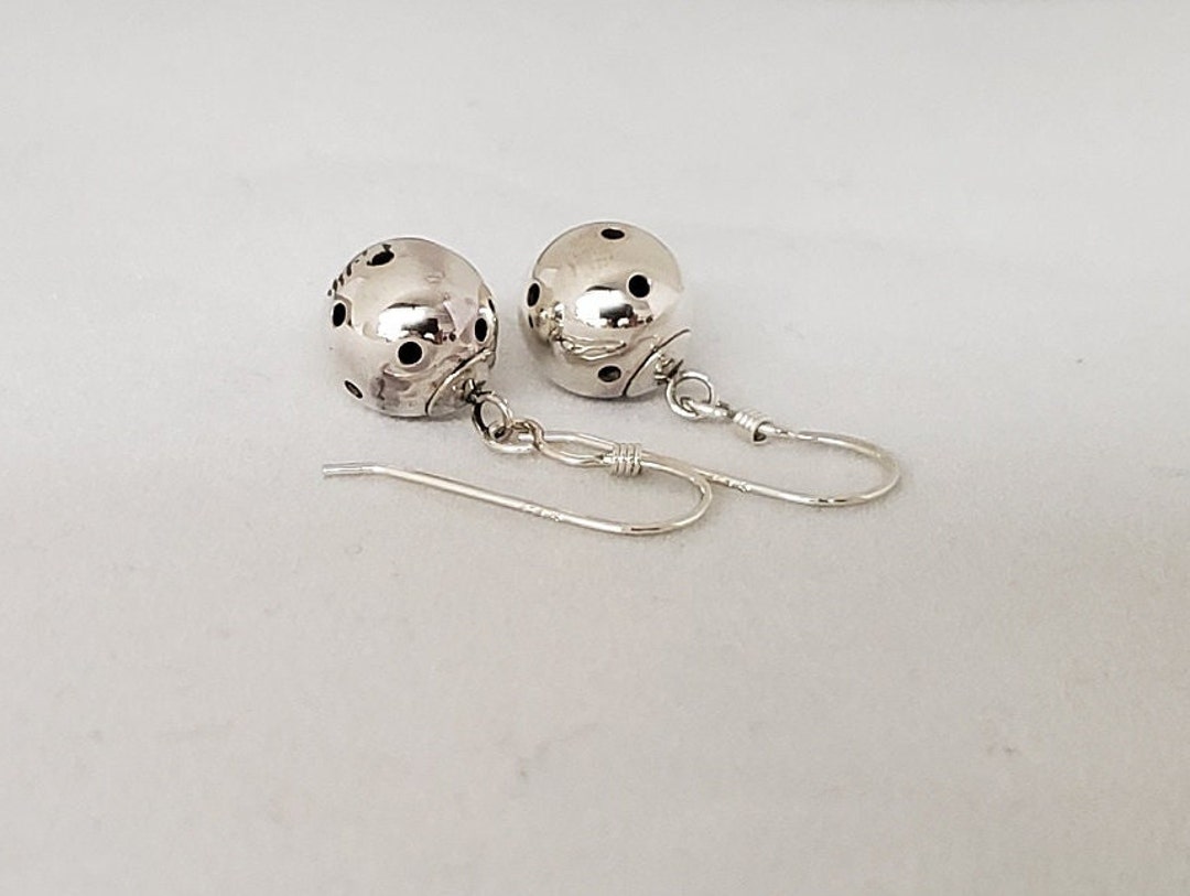 Sterling Pickleball Earrings Etsy