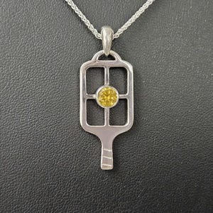 Pickleball Paddle with Yellow CZ