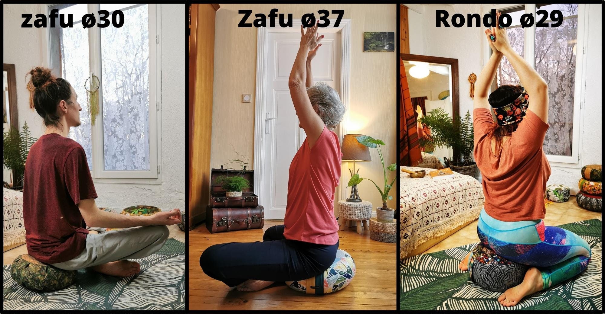Zafu21 Zafu Coussin de Méditation ~ Artisanat Tibétain ~ Coussin Yoga