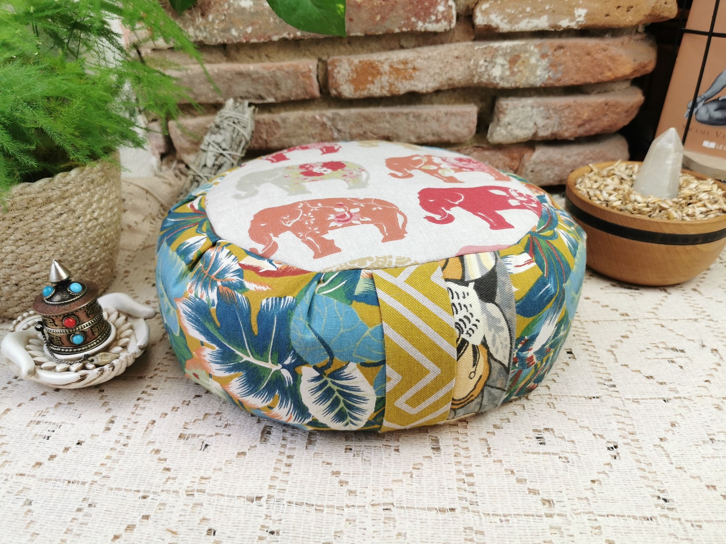 Zafu de Yoga Aux Balles d'épeautre Bio/Coussin Méditation