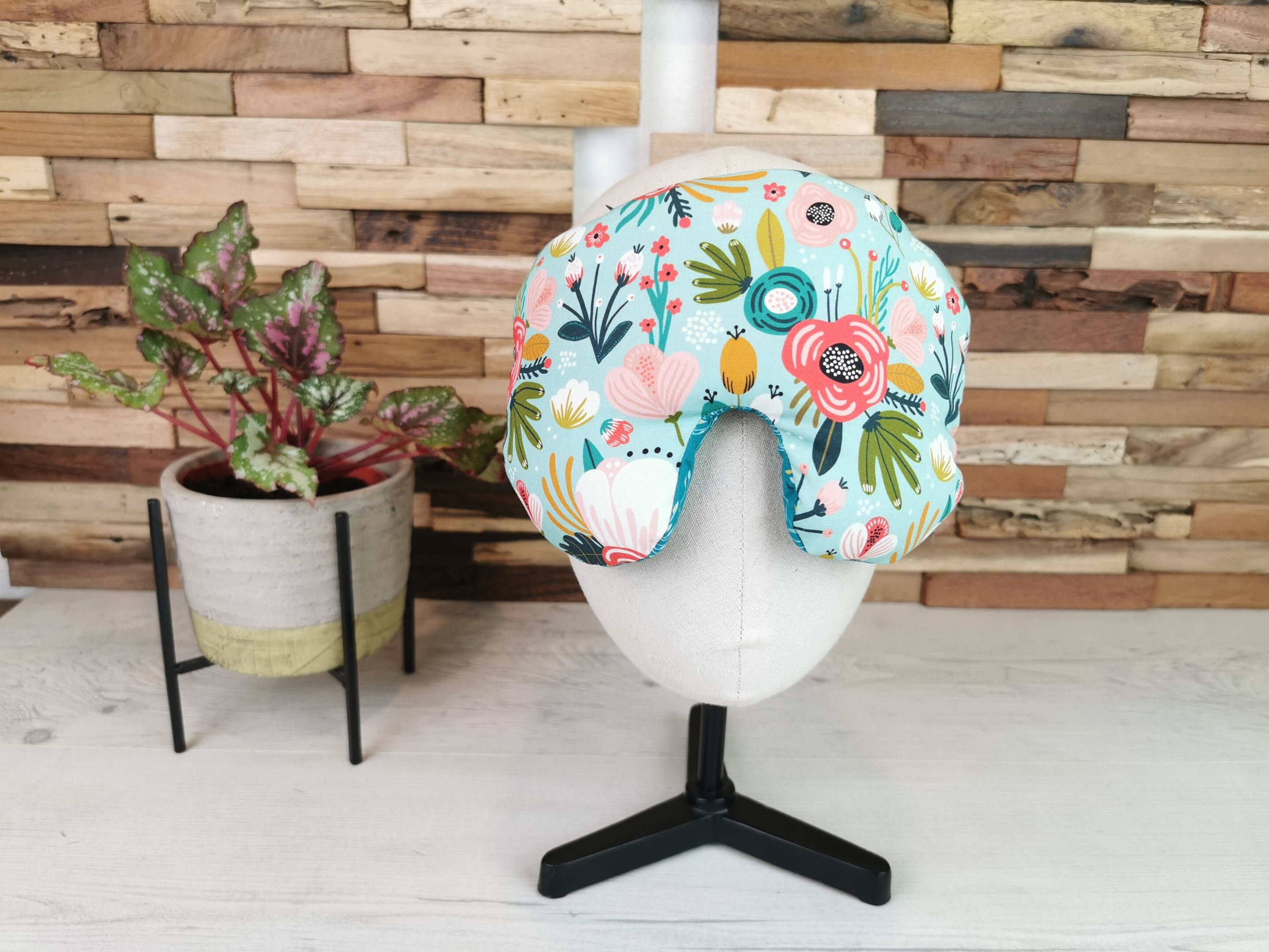 Masque de Nuit Bio/Coussin Yeux Relaxation Masque Sommeil et Voyage Eye Pillow Graines Lin Bio Coton