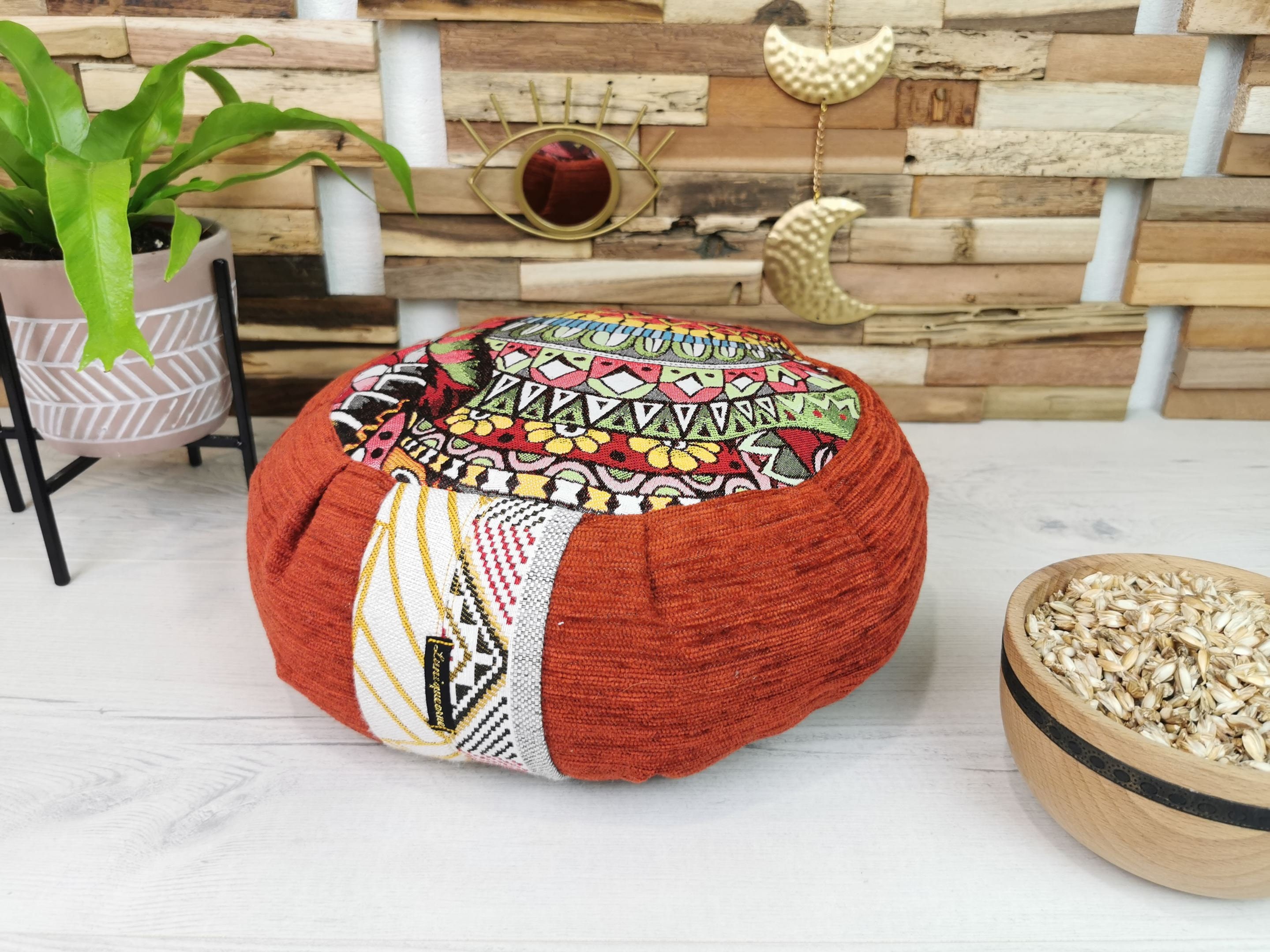 Zafu de Yoga Aux Balles d'épeautre Bio/Coussin Méditation