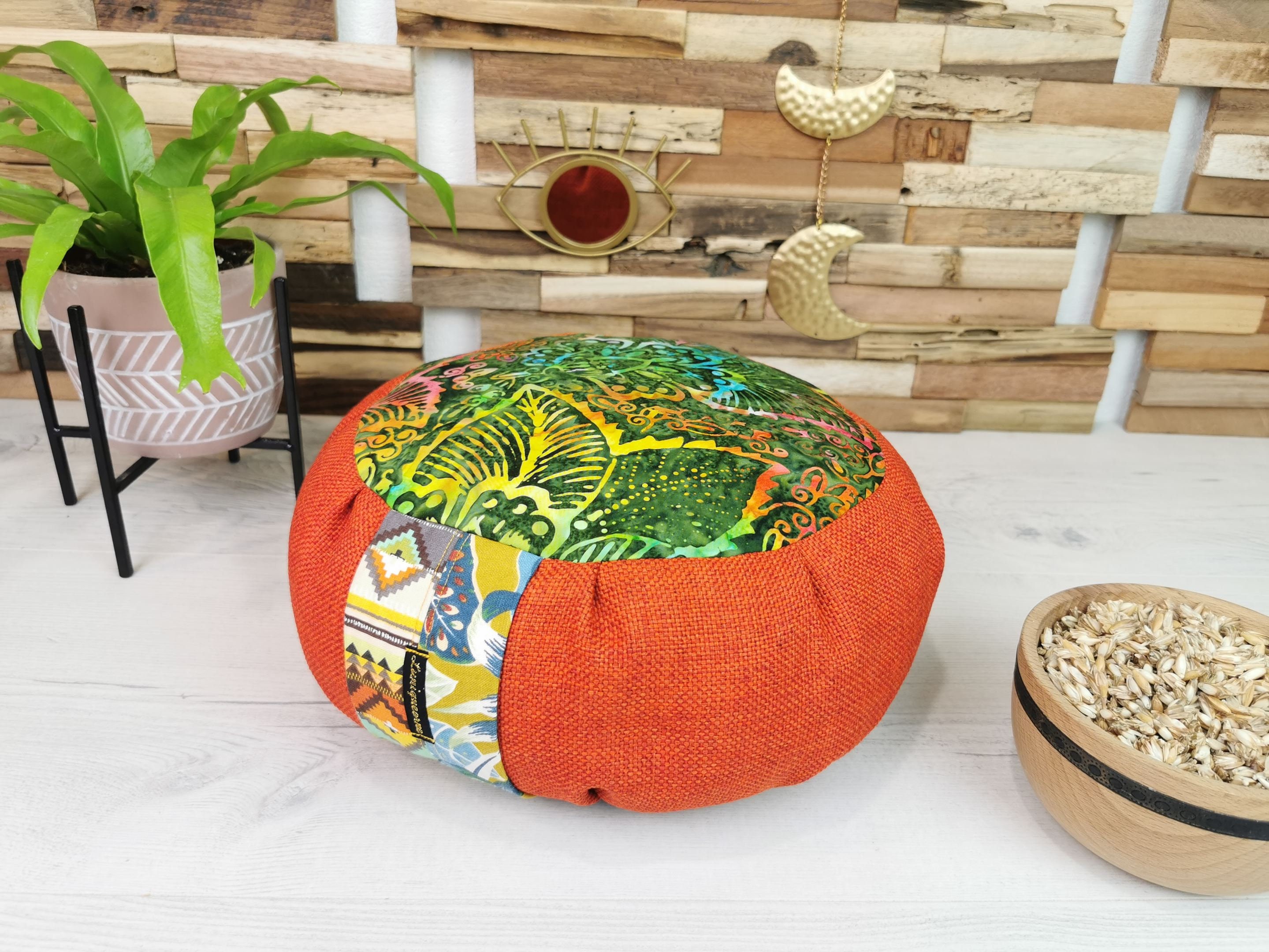 Zafu de Yoga Aux Balles d'épeautre Bio/Coussin Méditation