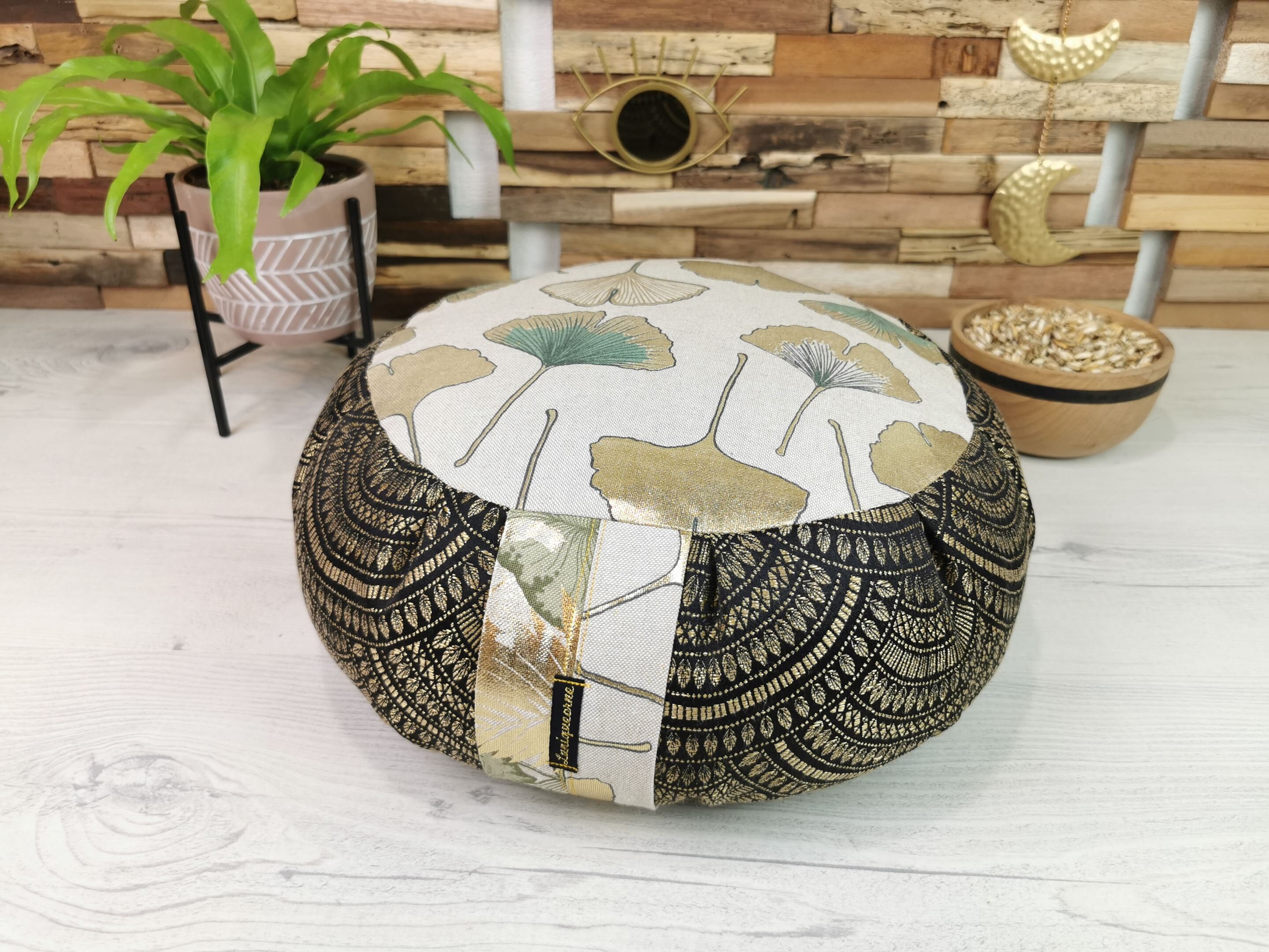 Zafu de Yoga Haut Gamme en Balles d'épeautre Bio/Coussin Méditation