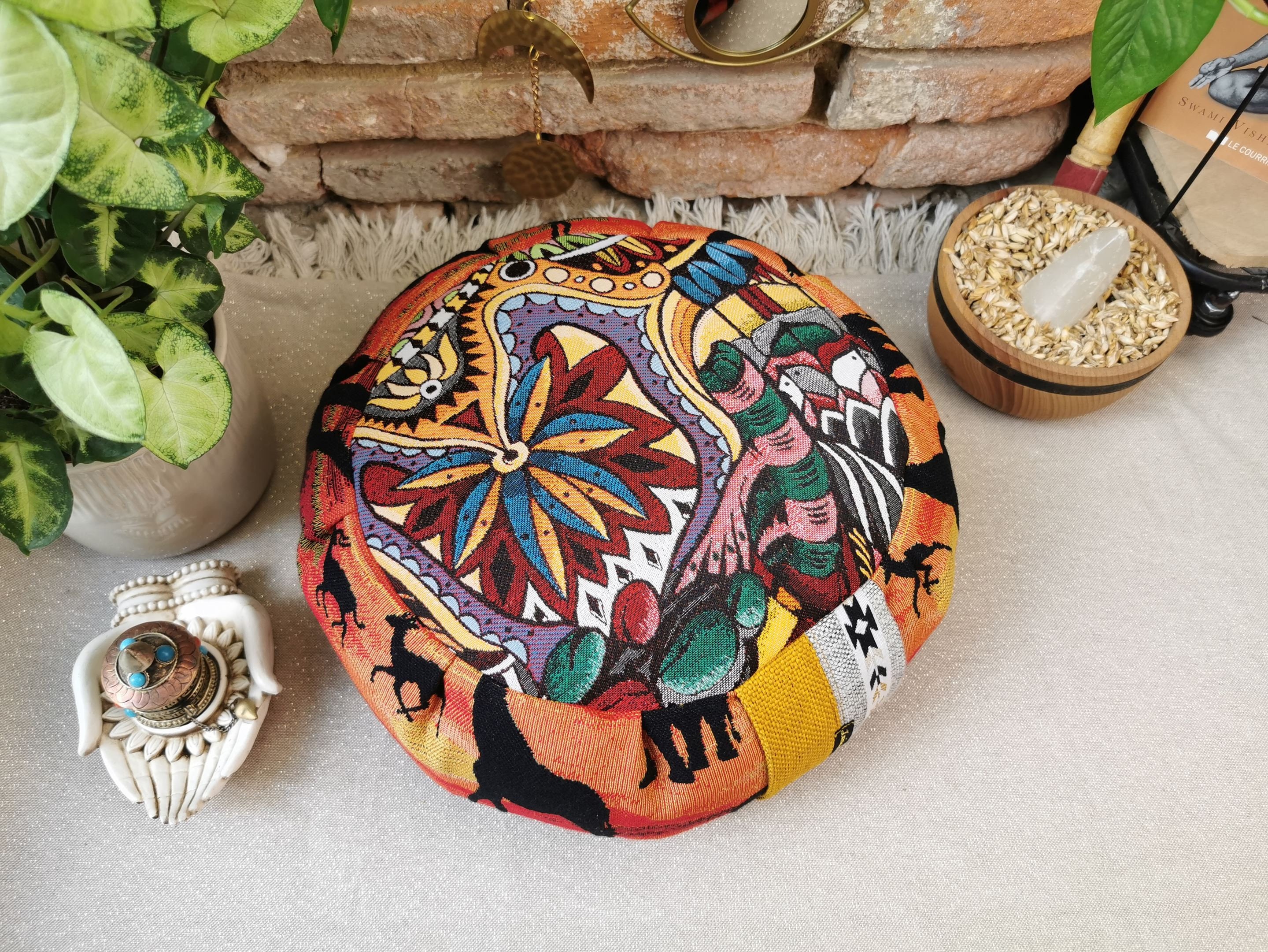 Coussin de Méditation Aux Balles d'épeautre Bio/Zafu Yoga