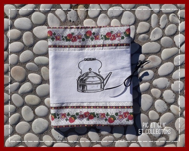 Protège-Cahier en Tissu/ Tissus Recyclés/Toile de Tente/Folklorique /Écologique/Original/Cadeau/Zéro