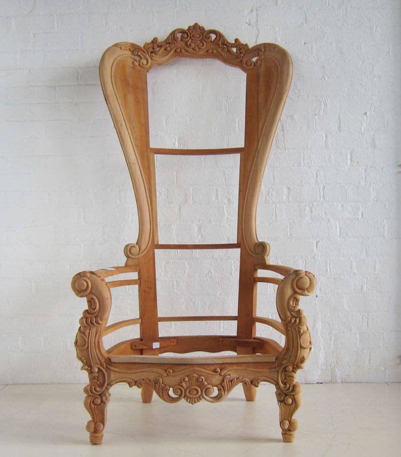 Baroque Throne Chair Frame Image 0