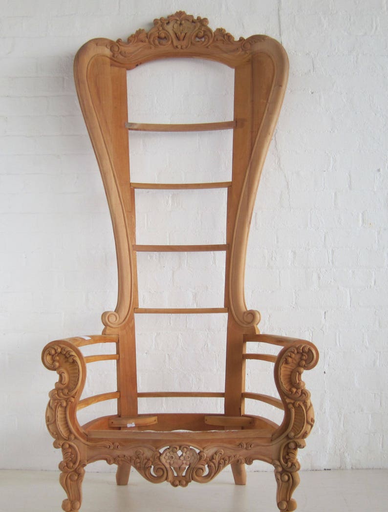 Extra Large Baroque Throne Chair Frame Image 0