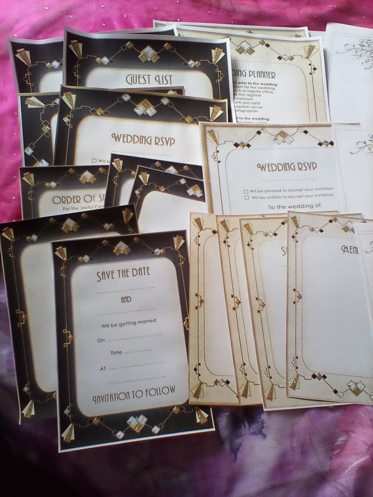 Handmade Wedding Art Deco Stationery Etsy UK