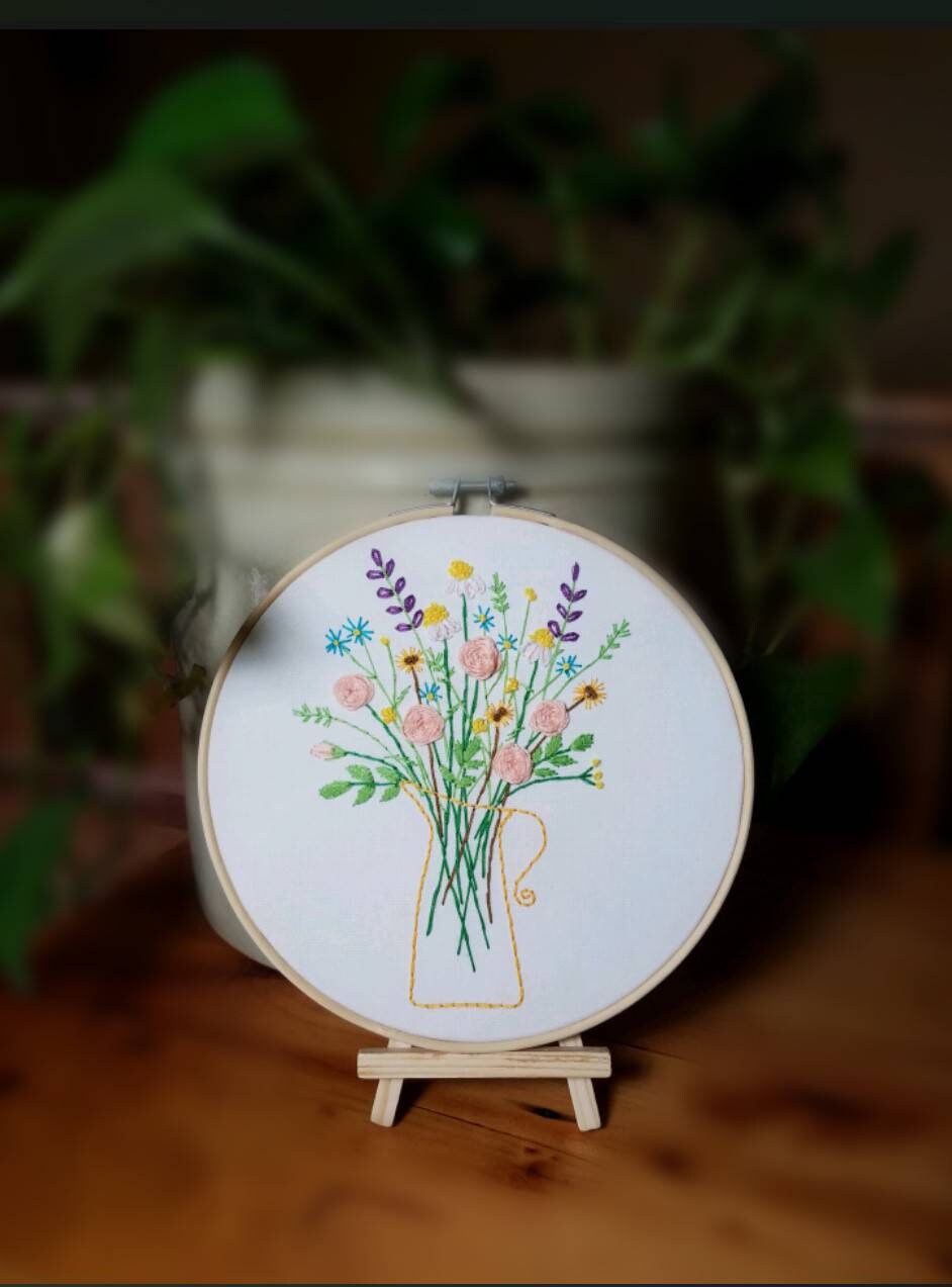Embroidery art embroidery wall hanging flower hoop art  etsy Embroidery art embroidery wall hanging flower hoop art  etsy