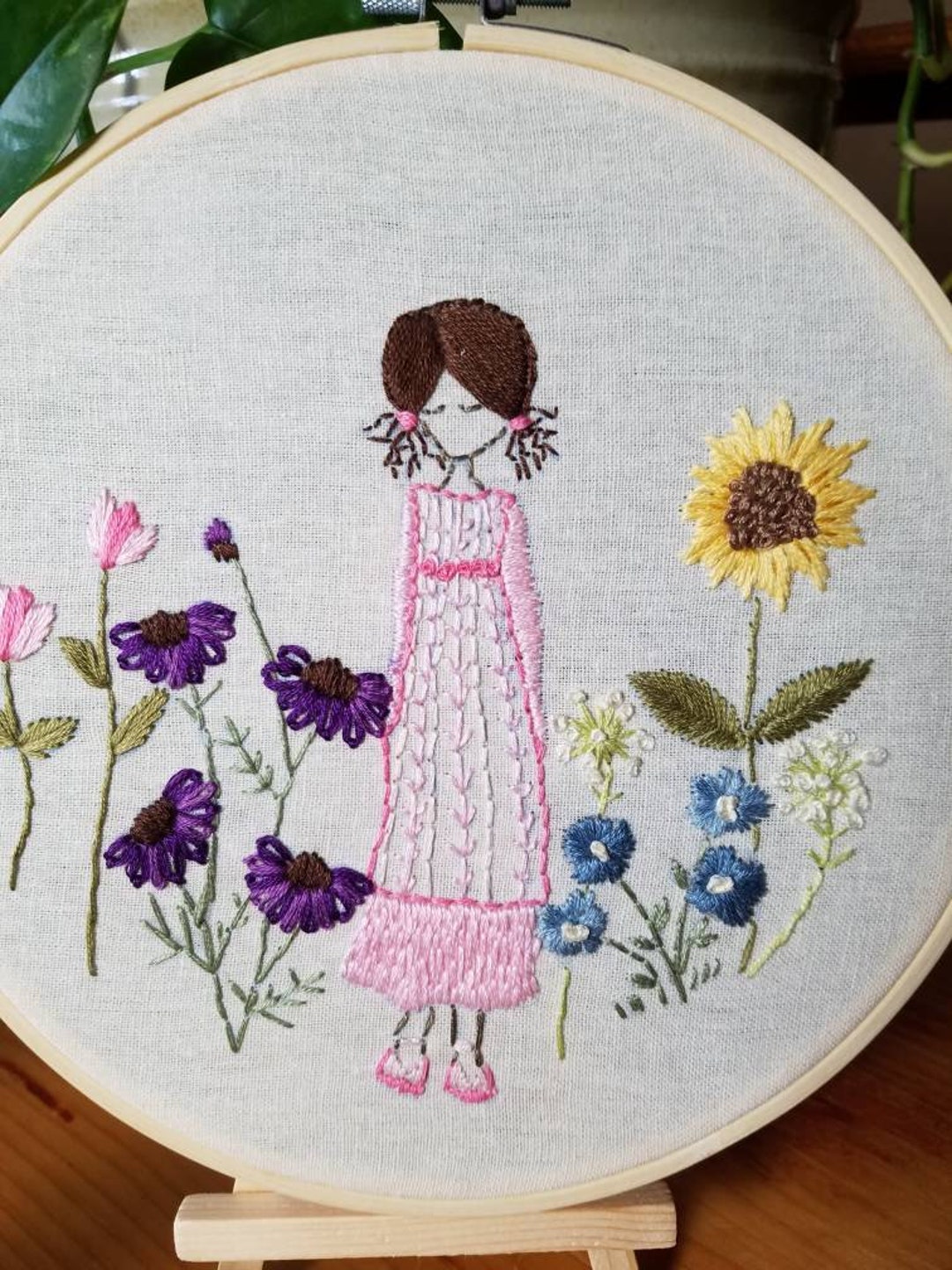 Embroidery Art Embroidery Wall Hanging Baby Nursery Hoop Art Finished  Embroidery Embroidery Home Decor Hand Embroidered-girls Room 