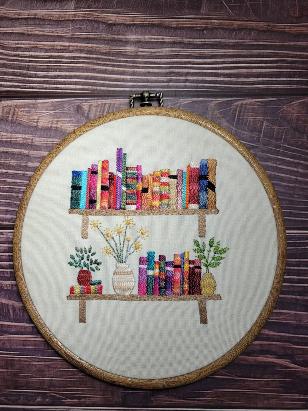 Embroidery Art- Embroidery Wall Hanging- Book Hoop Art- Finished ...