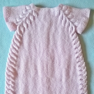 Robe rose pâle pour bébé de 12 mois image 1