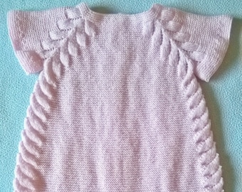 Robe rose pâle pour bébé de 12 mois