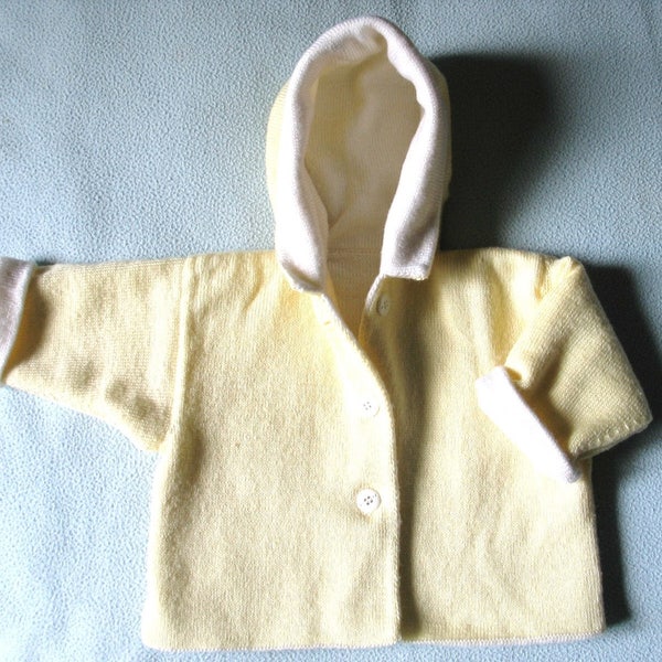 Veste réversible pour BéBé de 9 mois tricotée-main