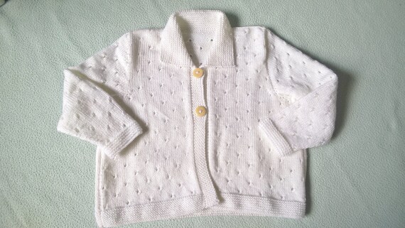 White Fishnet Stitch Vest 18 Months 