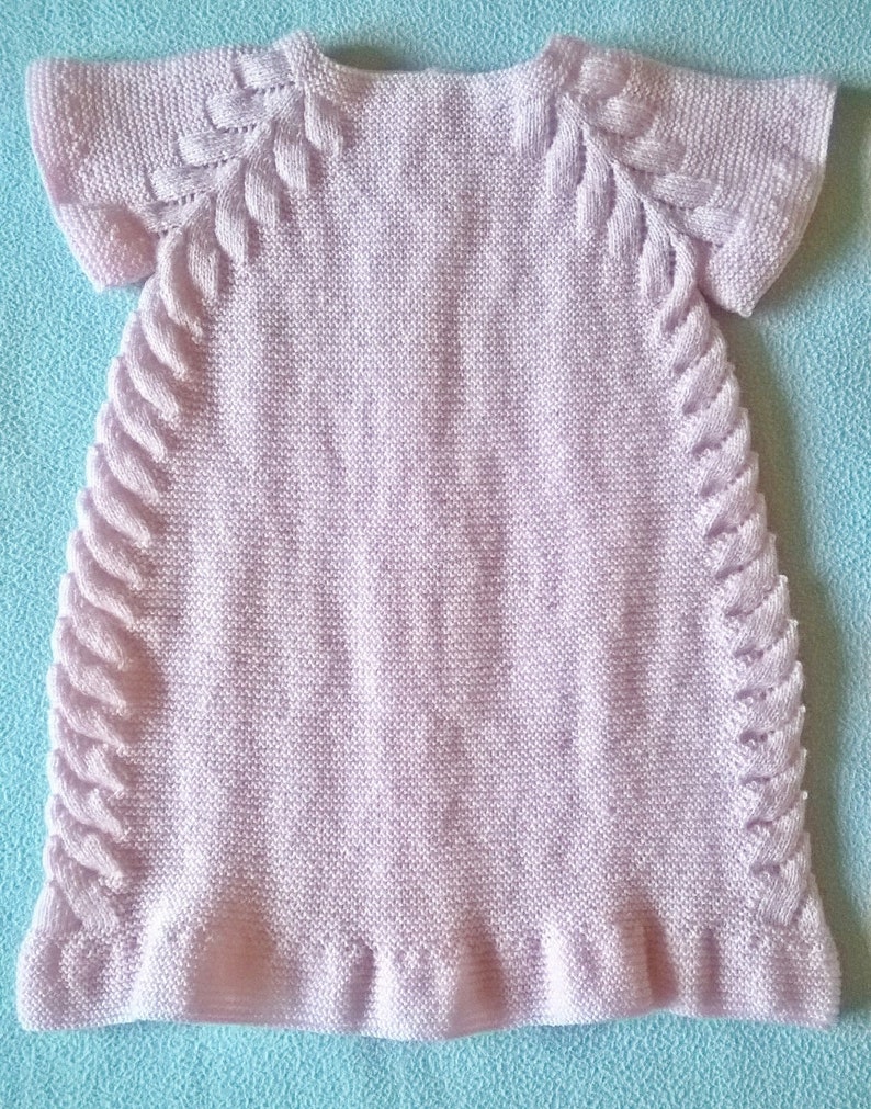 Robe rose pâle pour bébé de 12 mois image 1