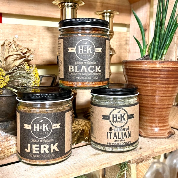 H&K Origins Collection | Gourmet Spice Blends | Italian Seasoning | Jerk Rub | Blackening Spice | Great for Grilling | Vegan | Gluten Free