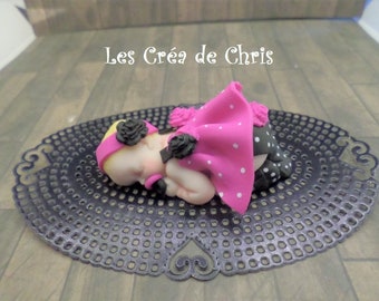 Bébé fimo fille robe au choix.