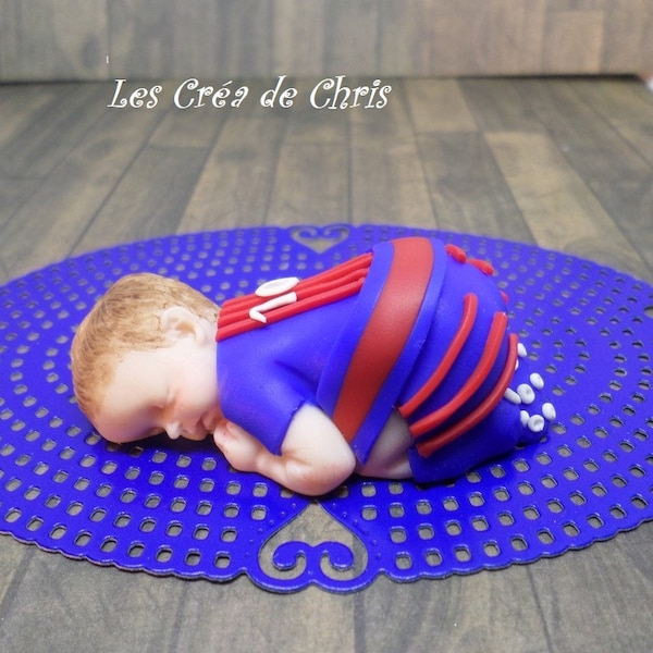 Bébé fimo garçon footballeur au choix.